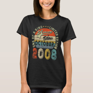 Awesome Since October 2008 14th Birthday 14 Years T-Shirt