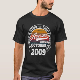 Awesome Since October 2009 13th Birthday 13 Years T-Shirt