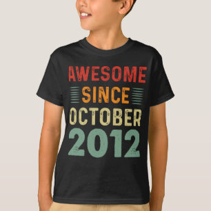 Awesome Since October 2012 Vintage Birthday T-Shirt