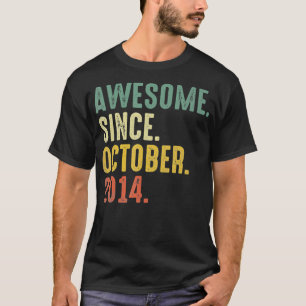 Awesome Since October 2014  7th Birthday 7 Years O T-Shirt