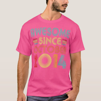 Awesome Since October 2014 8 Year Old Vintage 8th T-Shirt