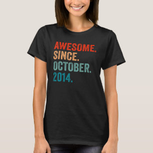 Awesome Since October 2014 8th Birthday 8 Years Ol T-Shirt