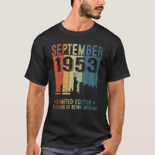 Awesome Since September 1953 69th Birthday Vintage T-Shirt