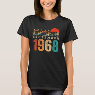 Awesome Since September 1968 54th Birthday 54 Year T-Shirt