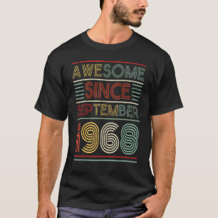 Awesome Since September 1968 Happy Birthday 54 Yea T-Shirt