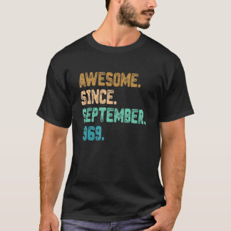 Awesome Since September 1969 Vintage 53rd Birthday T-Shirt