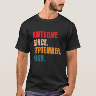 Awesome Since September 1969 Vintage Personalized T-Shirt