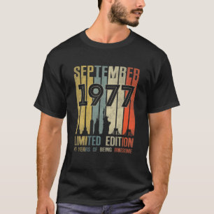 Awesome Since September 1977 Vintage 45Th Birthday T-Shirt