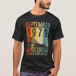 Awesome Since September 1979 43rd Birthday Vintage T-Shirt