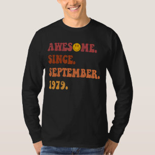 Awesome Since September 1979 Retro Groovy 43 Year T-Shirt