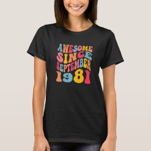 Awesome Since September 1981 41 Years Retro 41st B T-Shirt