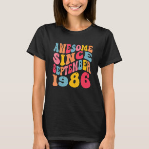 Awesome Since September 1986 36 Years Retro 36th B T-Shirt