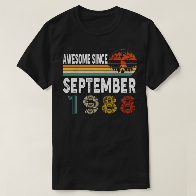 Awesome Since September 1988 T-Shirt (Design Front)