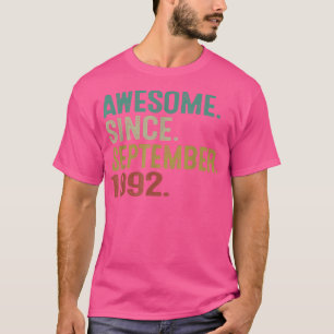Awesome Since September 1992 Vintage 30th Birthday T-Shirt