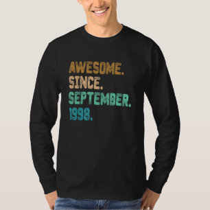 Awesome Since September 1998 Vintage 24th Birthday T-Shirt