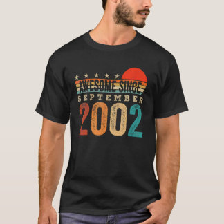 Awesome Since September 2002 20th Birthday 20 Year T-Shirt