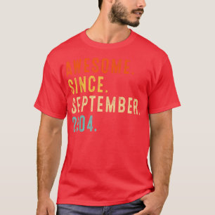 Awesome Since September 2004 Vintage 18th Birthday T-Shirt