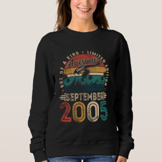 Awesome since September 2005 20 Years Old 20th Bir Sweatshirt