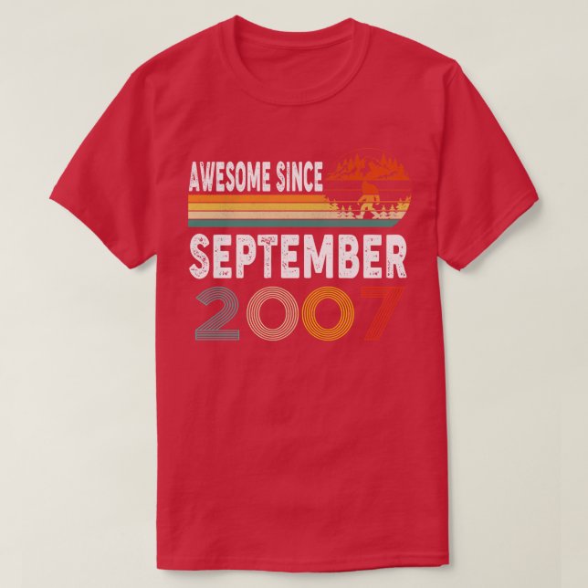 Awesome Since September 2007 T-Shirt (Design Front)