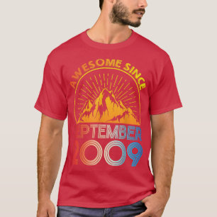 Awesome Since September 2009 Happy Birthday 13 Yea T-Shirt