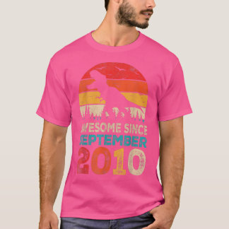 Awesome Since September 2010 12th Birthday Boy Din T-Shirt