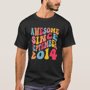 Awesome Since September 2014 8 Years Retro 8th Bir T-Shirt