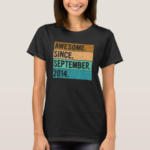 Awesome Since September 2014 8th Birthday 8 Years T-Shirt