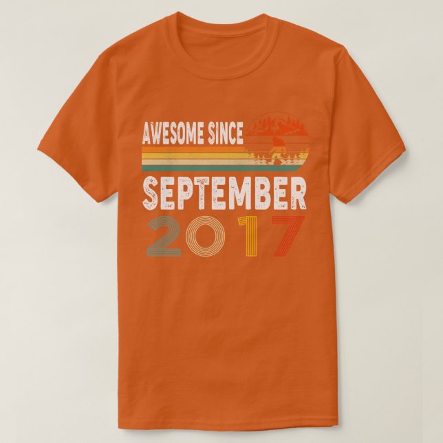 Awesome Since September 2017 T-Shirt (Design Front)