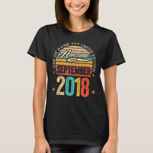 Awesome Since September 2018 4 Years Old 4th Birth T-Shirt