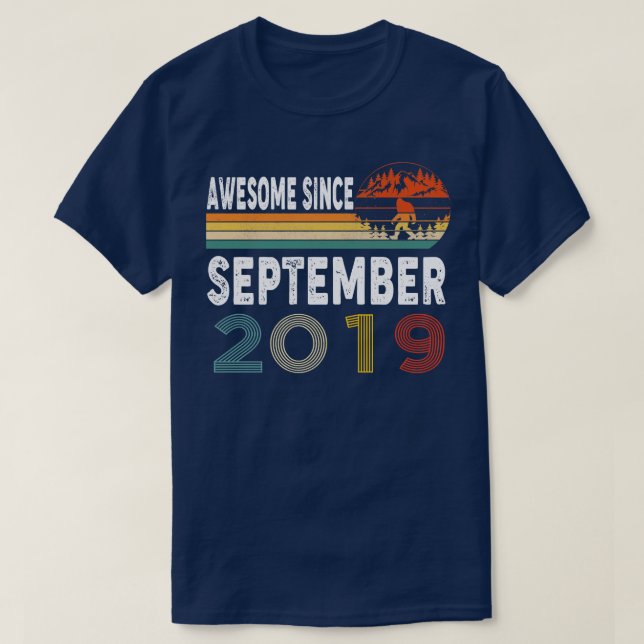 Awesome Since September 2019 T-Shirt (Design Front)