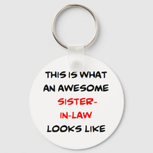 awesome sister-in-law coffee mug key ring
