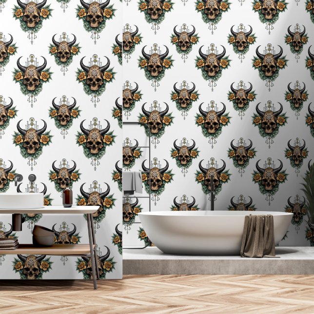 Awesome skull wallpaper (Bathroom)