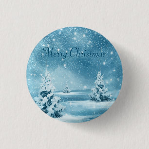 Awesome Snow Day, Christmas Tree 3 Cm Round Badge