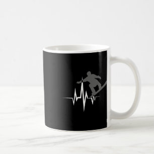 Awesome Snowboarder Heartbeat Cool Snowboarding He Coffee Mug