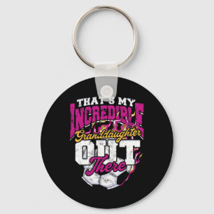 Awesome Soccer Granddaughter Grandma Grandpa - Soc Key Ring