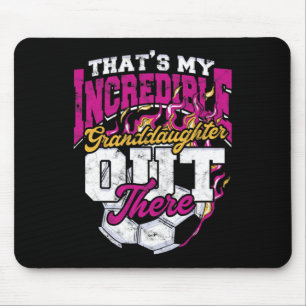 Awesome Soccer Granddaughter Grandma Grandpa - Soc Mouse Mat