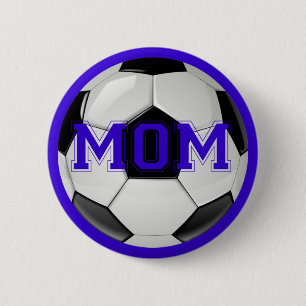 Awesome Soccer Mum Custom Colours 6 Cm Round Badge