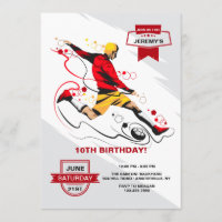 Awesome Soccer Player Invitation
