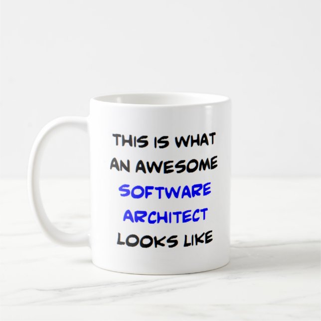 awesome software architect coffee mug (Left)