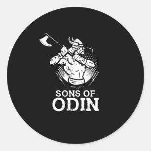 Awesome Sons of Odin Norse Vikings Classic Round Sticker