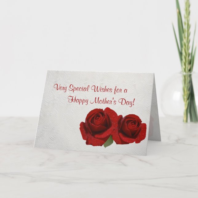 Awesome Special Wishes for a Happy Mother's Day Thank You Card (Front)