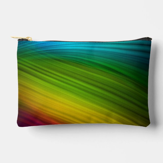 Awesome Spectrum of Rainbow Colors Accessory Pouch (Front)