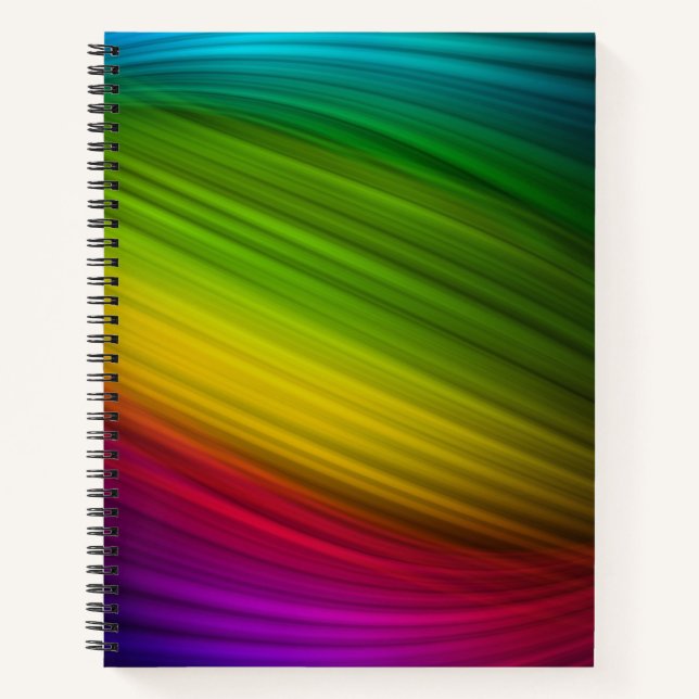 Awesome Spectrum of Rainbow Colors Notebook (Front)