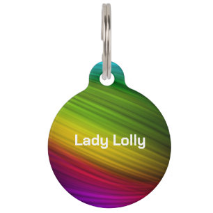 Awesome Spectrum of Rainbow Colors Pet Tag
