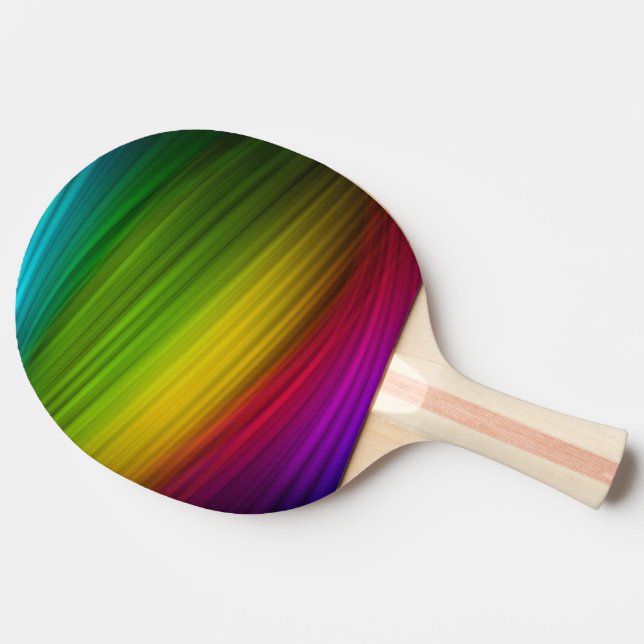 Awesome Spectrum of Rainbow Colors Ping Pong Paddle (Back Side)