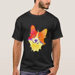 Awesome Splash Art Corgi Colourful Cute Corgis Wel T-Shirt