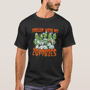 Awesome Spooky Zombie Chicas Costume Chillin With T-Shirt