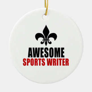 AWESOME SPORTS WRITER CERAMIC TREE DECORATION