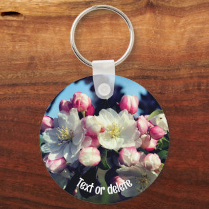 Awesome Spring Blossoms Flower Personalised Key Ring