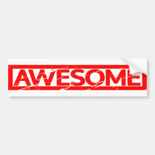 Awesome Stamp Bumper Sticker